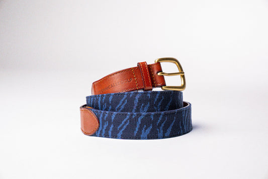 Tiger Stripe Needlepoint Belt